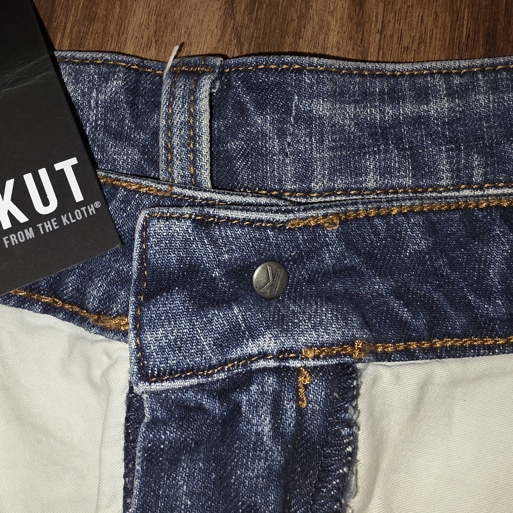 NWT SZ16W Kut From The Kloth Women Sophie Bermuda Shorts Raw Hem Cut Off Jeans - Picture 13 of 13
